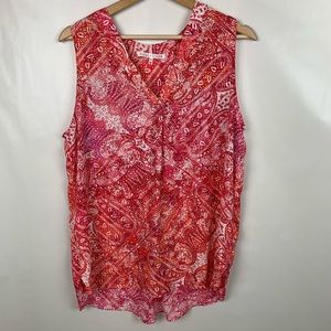 🌷VIOLET + CLAIRE Sleeveless V-Neck Blouse Large